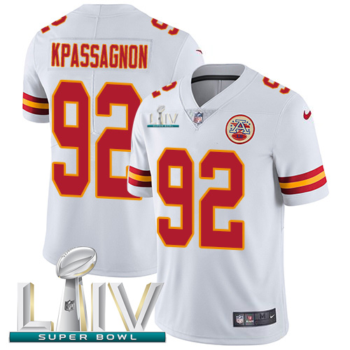 Kansas City Chiefs Nike 92 Tanoh Kpassagnon White Super Bowl LIV 2020 Youth Stitched NFL Vapor Untouchable Limited Jersey
